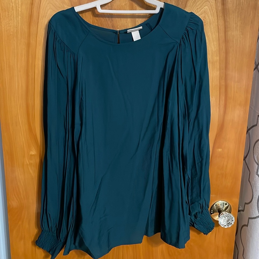 Turquoise long sleeve shirt. Ava &Viv. Size X. Never worn.